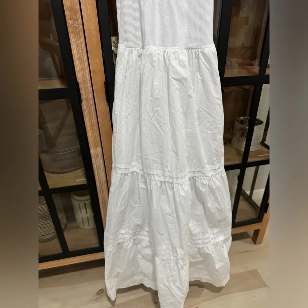 J. Crew Maxi dress Vintage midi High Neck Tank Poplin ribbed pockets ruffle